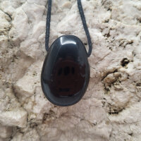 Turmalin schwarz Anhänger gebohrt