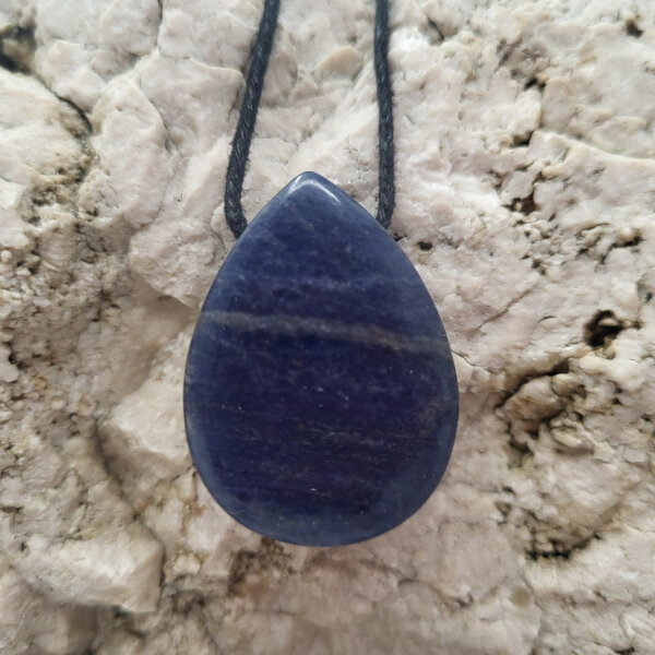 Lapis Lazuli großer Tropfen Anhänger gebohrt