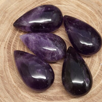 Amethyst dunkel großer Tropfen Anhänger gebohrt