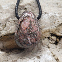 Leoparden Jaspis Anhänger gebohrt