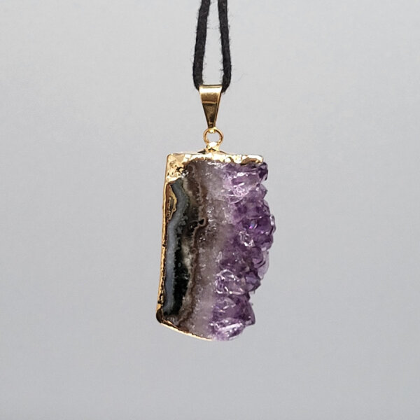 Amethyst Anhänger gold plated