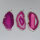 Achat Scheiben Anhänger Pink gefärbt silber plated
