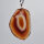 Achat Scheiben Anhänger Orange gefärbt silber plated