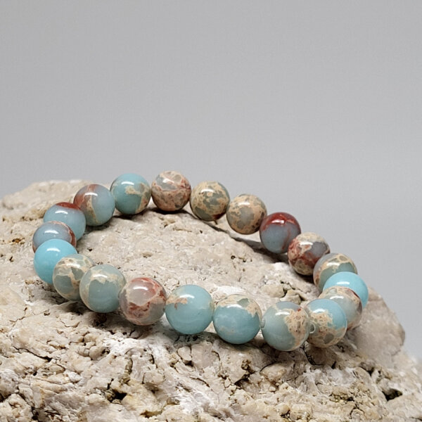 Aqua Terra Jaspis Armband rund 8mm