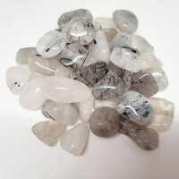 Turmalin in Quarz Trommelsteine 1kg