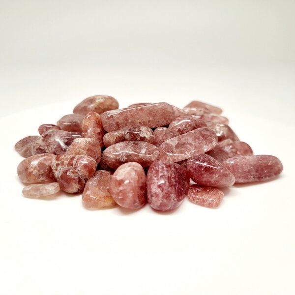 Erdbeerquarz Trommelsteine 1kg