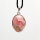Rhodochrosit oval Anhänger 925er Silber