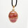 Rhodochrosit oval Anhänger 925er Silber vergoldet