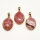 Rhodochrosit oval Anhänger 925er Silber vergoldet