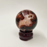 Rote Moosachat Kugeln >200g Stückpreis