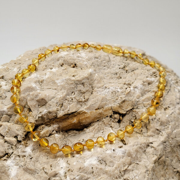 Bersteinkette hell für Kinder 32cm (1)