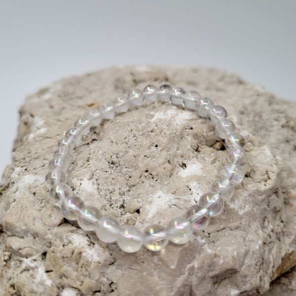 Angel Aura Bergkristall Armband rund 6mm
