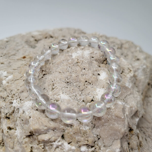 Angel Aura Bergkristall Armband rund 8mm