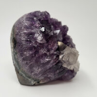 Amethyst Druse tief lila mit Calcite Kristall, 660g,...