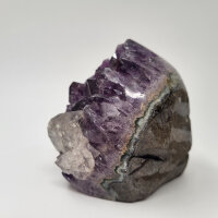 Amethyst Druse tief lila mit Calcite Kristall, 660g, 8x8x8cm  (6)