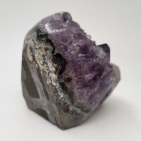 Amethyst Druse tief lila mit Calcite Kristall, 660g, 8x8x8cm  (6)