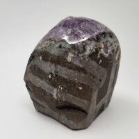 Amethyst Druse tief lila mit Calcite Kristall, 660g, 8x8x8cm  (6)
