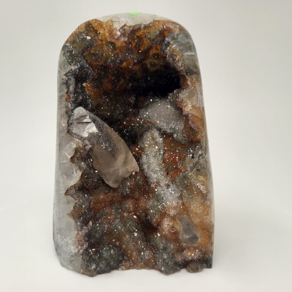 SelteneMulticolor Amethyst Druse mit Calcite Kristall, 1020g, 12x8x8cm  (7)
