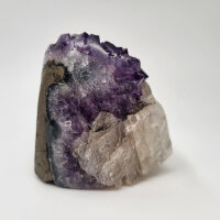 Amethyst Druse tief lila mit Calcite Kristall, 800g,...