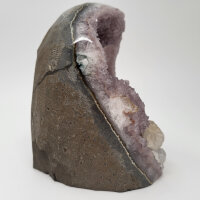 Seltene Amethyst Druse im Fliederton mit Calcite...