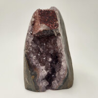Seltene Multicolor Amethyst Druse mit Calcite Kristall,...