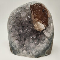Seltene Multicolor Amethyst Druse mit Calcite Kristall,...