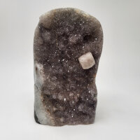 Multicolor Amethyst Druse mit Calcite Kristall, 1400g,...