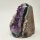 Amethyst Druse tief lila mit Calcite Kristall, 420g, 8x6,5x7cm (23)