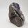 Amethyst Druse tief lila mit Calcite Kristall, 420g, 8x6,5x7cm (23)