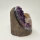 Amethyst Druse tief lila mit Calcite Kristall, 450g, 8x6x7cm (25)