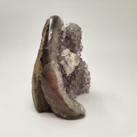 Amethyst Druse mit Calcite Kristall, 670g, 10x10x6,5cm (27)