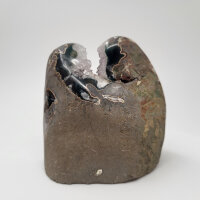 Amethyst Druse mit Calcite Kristall, 670g, 10x10x6,5cm (27)