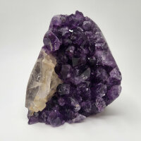 Amethyst Druse mit Calcite Kristall, 1360g, 12x11x8cm (31)