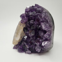 Amethyst Druse mit Calcite Kristall, 1360g, 12x11x8cm (31)