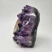 Amethyst Druse mit Calcite Kristall, 1360g, 12x11x8cm (31)