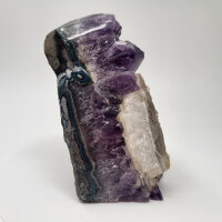Amethyst Druse mit Calcite Kristall, 1360g, 12x11x8cm (31)