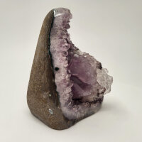 Amethyst Druse mit Calcite Kristall, 430g, 9x6x6cm  (5)