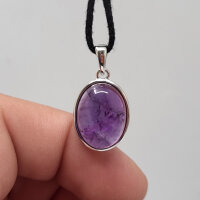 Amethyst oval Anhänger 925er Silber