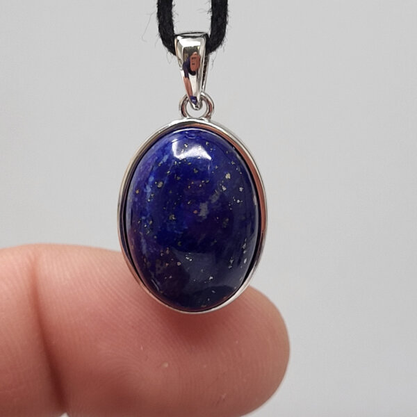 Lapis Lazuli oval Anhänger 925er Silber