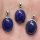 Lapis Lazuli oval Anhänger 925er Silber