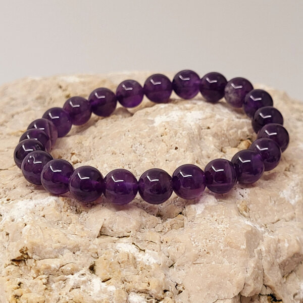 Amethyst dark Armband rund 8mm
