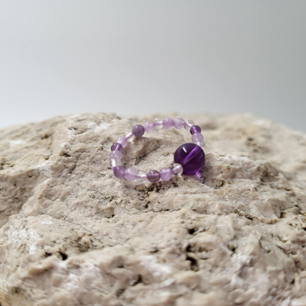 Amethyst Perlenring rund 3mm