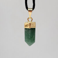 Aventurin Anhänger Pendel vergoldet 0,3 µm