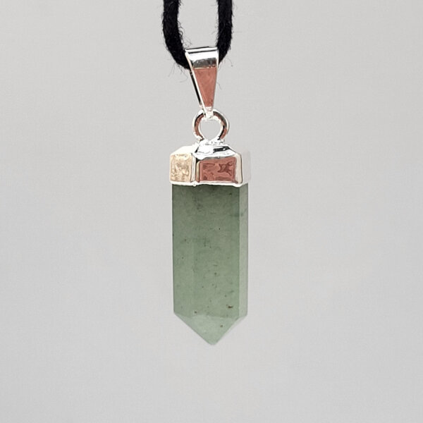 Aventurin Anhänger Pendel versilbert 0,3 µm