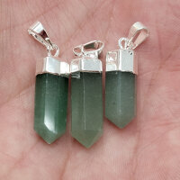 Aventurin Anhänger Pendel versilbert 0,3 µm