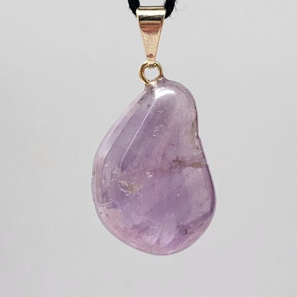 Amethyst Angel Aura Anhänger vergoldet 0,3 µm