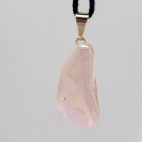 Rosenquarz Angel Aura Anhänger vergoldet 0,3 µm