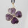 Amethyst Blumen Anhänger vergoldet 0,3 µm