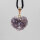 Angel Aura Amethyst Druse Anhänger Herz vergoldet 0,3 µm