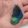 Angel Aura Achat Scheiben Anhänger blau gefärbt versilbert 0,3 µm